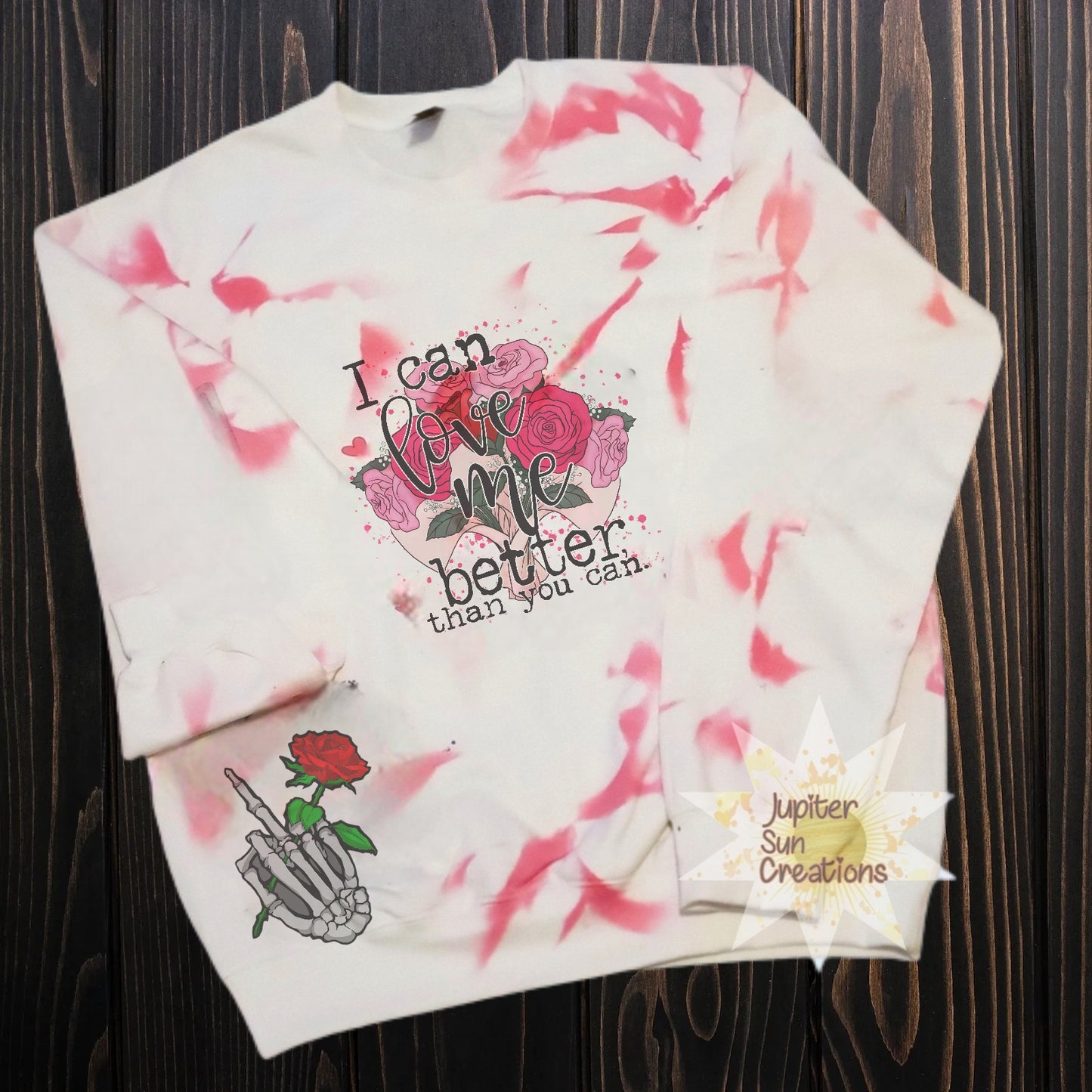 Tye dye I Can love me better with profanity hand and no sleeve