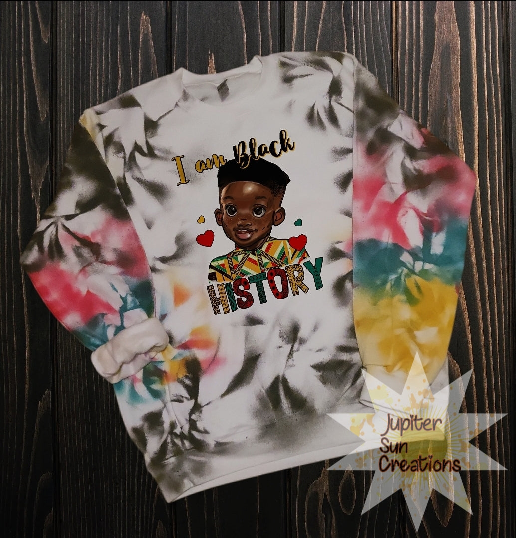 Kids/YOUTH NO TYE DYE I AM black history (BOY)