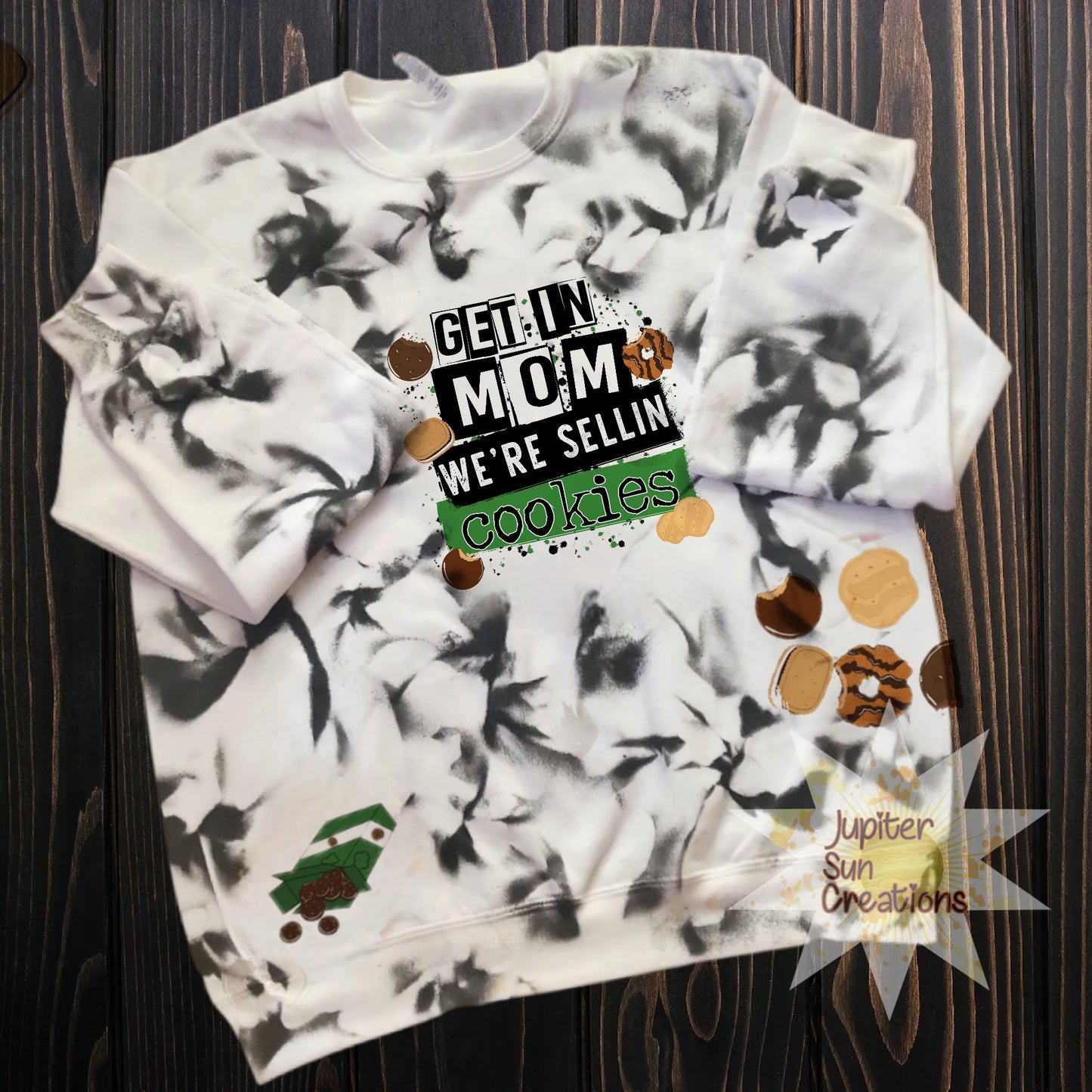 Kids/youth tye dye get in mom (thin mints)