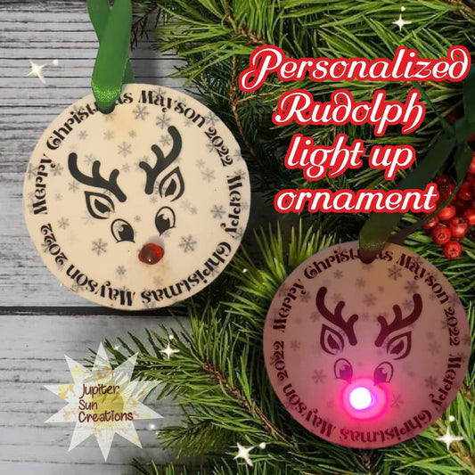 Light up reindeer ornament