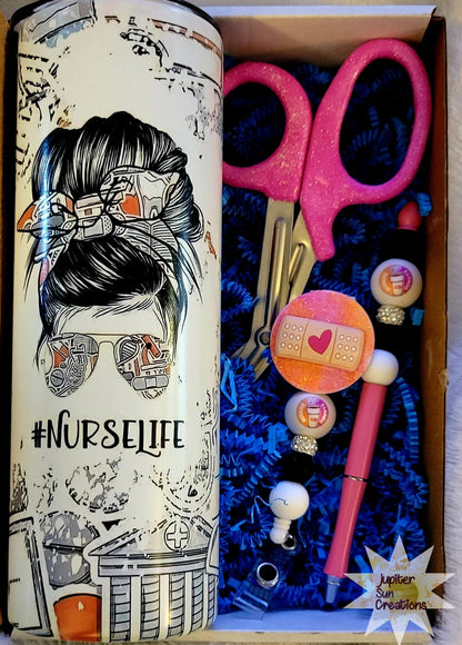 Nurse themed box (glittered cup)