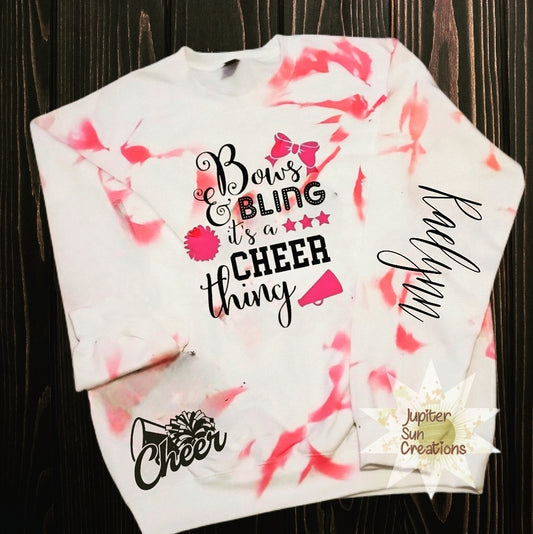 Youth tye dye personalized cheer life