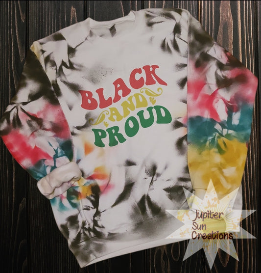 Kids/Youth tye dye black and PROUD