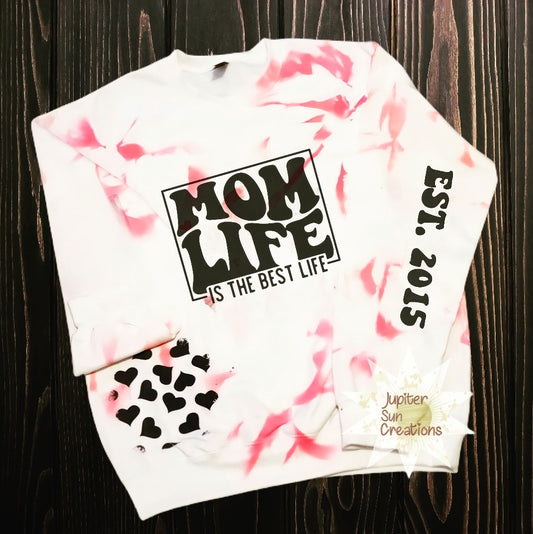 Tye dye Mom Life EST