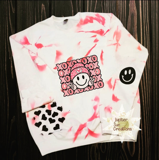 Tye dye peace smiley face