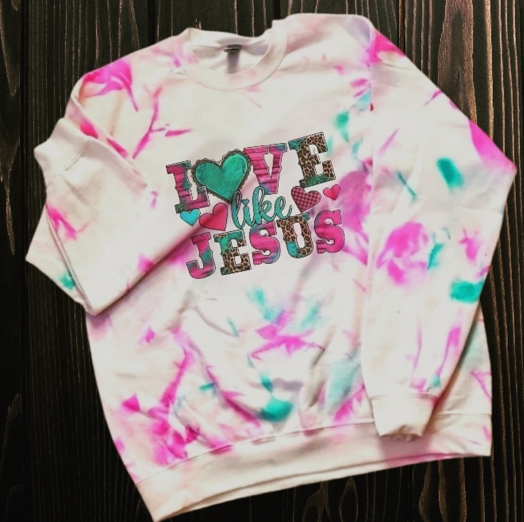 Youth tye dye love like Jesus